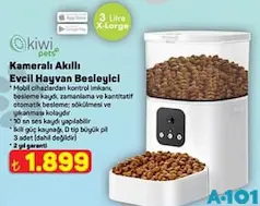 KİWİ PETS KAMERALI AKILLI EVCİL HAYVAN BESLEYİCİ